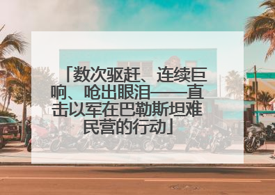 数次驱赶、连续巨响、呛出眼泪——直击以军在巴勒斯坦难民营的行动