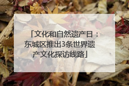 文化和自然遗产日：东城区推出3条世界遗产文化探访线路