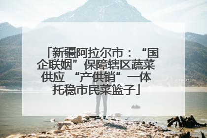 新疆阿拉尔市：“国企联姻”保障辖区蔬菜供应 “产供销”一体托稳市民菜篮子