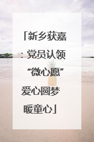 新乡获嘉：党员认领“微心愿” 爱心圆梦暖童心