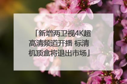 新增两卫视4K超高清频道开播 标清机顶盒将退出市场