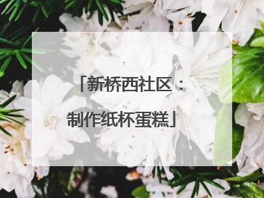 新桥西社区：制作纸杯蛋糕