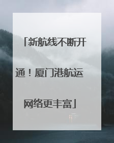 新航线不断开通！厦门港航运网络更丰富
