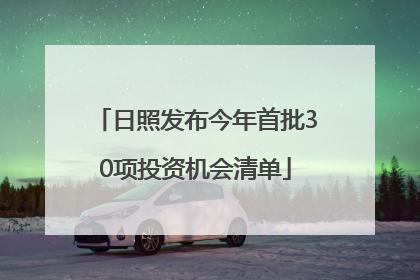 日照发布今年首批30项投资机会清单