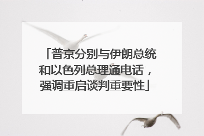 普京分别与伊朗总统和以色列总理通电话，强调重启谈判重要性