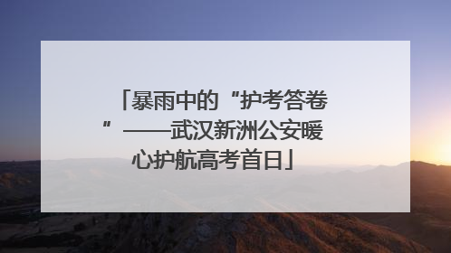 暴雨中的“护考答卷”——武汉新洲公安暖心护航高考首日