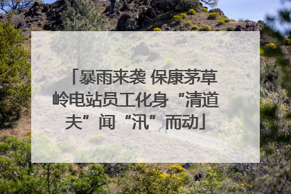 暴雨来袭 保康茅草岭电站员工化身“清道夫”闻“汛”而动