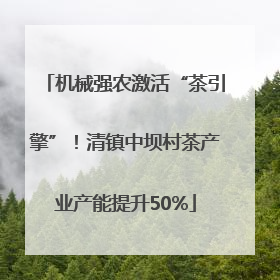 机械强农激活“茶引擎”！清镇中坝村茶产业产能提升50%