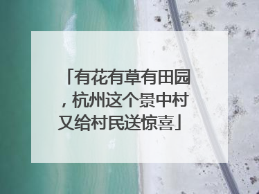 有花有草有田园，杭州这个景中村又给村民送惊喜