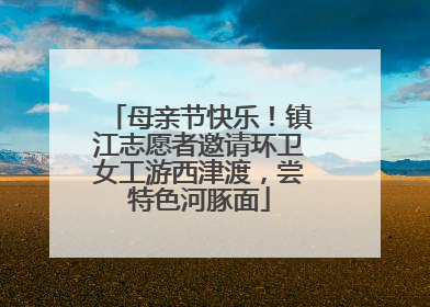 母亲节快乐！镇江志愿者邀请环卫女工游西津渡，尝特色河豚面