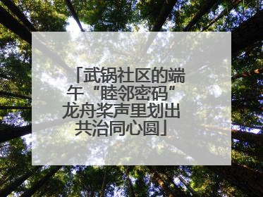 武锅社区的端午“睦邻密码”龙舟桨声里划出共治同心圆