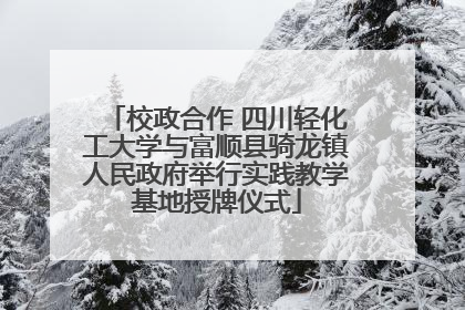 校政合作 四川轻化工大学与富顺县骑龙镇人民政府举行实践教学基地授牌仪式
