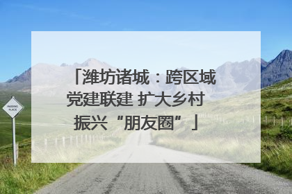 潍坊诸城：跨区域党建联建 扩大乡村振兴“朋友圈”