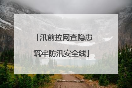 汛前拉网查隐患 筑牢防汛安全线