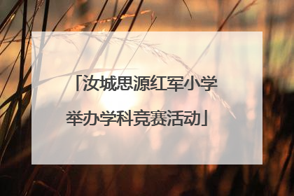 汝城思源红军小学举办学科竞赛活动