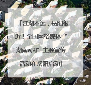 江湖不远，岳阳很近！全国网络媒体“湖南e周”主题宣传活动在岳阳启动