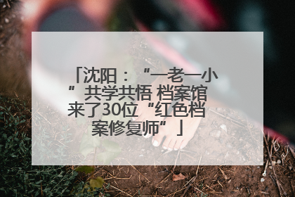 沈阳：“一老一小”共学共悟 档案馆来了30位“红色档案修复师”