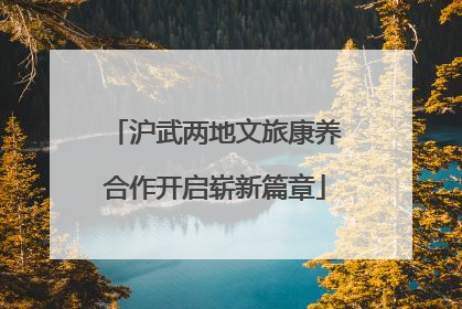 沪武两地文旅康养合作开启崭新篇章