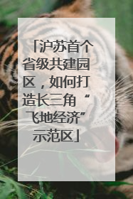 沪苏首个省级共建园区，如何打造长三角“飞地经济”示范区