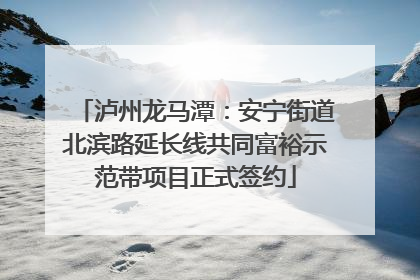 泸州龙马潭：安宁街道北滨路延长线共同富裕示范带项目正式签约
