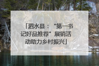 泗水县：“第一书记好品推荐”展销活动助力乡村振兴