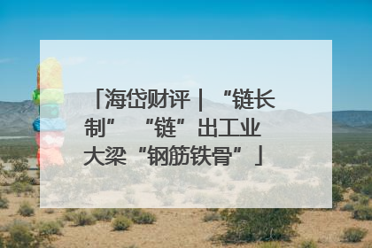 海岱财评｜“链长制” “链”出工业大梁“钢筋铁骨”