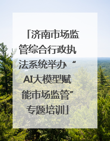 济南市场监管综合行政执法系统举办“AI大模型赋能市场监管”专题培训