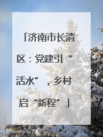 济南市长清区：党建引“活水”，乡村启“新程”