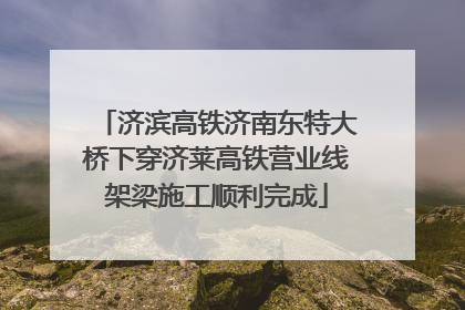 济滨高铁济南东特大桥下穿济莱高铁营业线架梁施工顺利完成