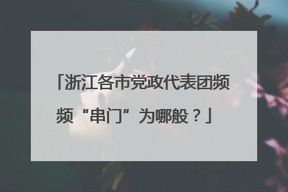 浙江各市党政代表团频频“串门”为哪般？