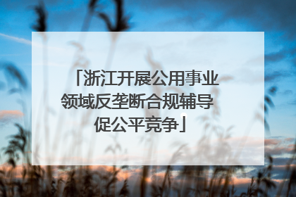 浙江开展公用事业领域反垄断合规辅导 促公平竞争