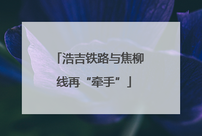 浩吉铁路与焦柳线再“牵手”