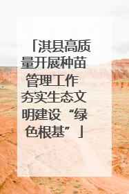 淇县高质量开展种苗管理工作 夯实生态文明建设“绿色根基”