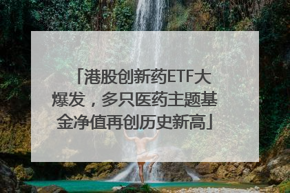 港股创新药ETF大爆发，多只医药主题基金净值再创历史新高