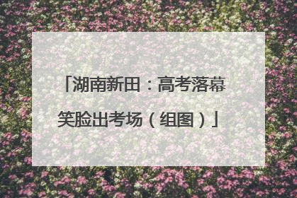 湖南新田：高考落幕 笑脸出考场（组图）
