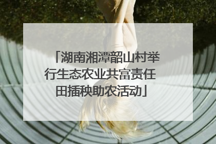 湖南湘潭韶山村举行生态农业共富责任田插秧助农活动