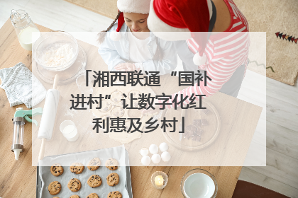 湘西联通“国补进村”让数字化红利惠及乡村