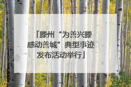 滕州“为善兴滕 感动善城”典型事迹发布活动举行