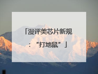 漫评美芯片新规：“打地鼠”