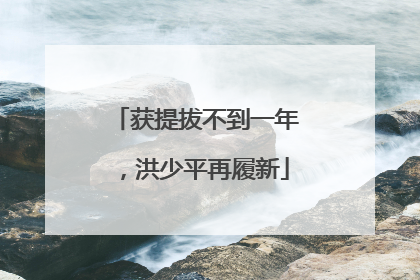 获提拔不到一年，洪少平再履新