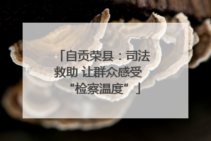自贡荣县：司法救助 让群众感受“检察温度”