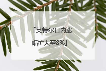 英特尔日内涨幅扩大至8%