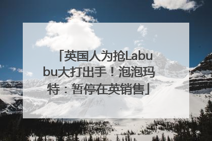 英国人为抢Labubu大打出手！泡泡玛特：暂停在英销售