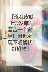 落在皮肤上会发痒！普吉一个家具厂附近发现不明絮状纤维物