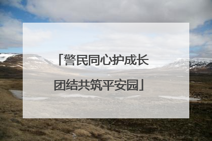 警民同心护成长 团结共筑平安园