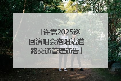许嵩2025巡回演唱会洛阳站道路交通管理通告