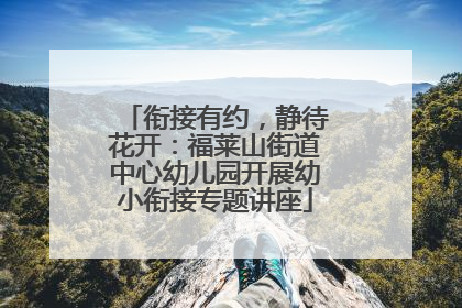 衔接有约，静待花开：福莱山街道中心幼儿园开展幼小衔接专题讲座