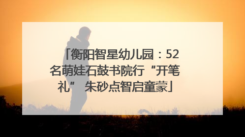 衡阳智星幼儿园：52名萌娃石鼓书院行“开笔礼” 朱砂点智启童蒙