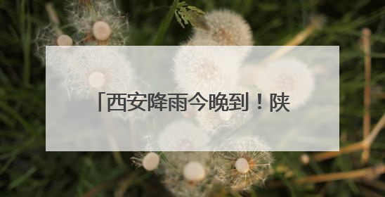 西安降雨今晚到！陕西多地将迎雷暴大风、冰雹、短时强降水→