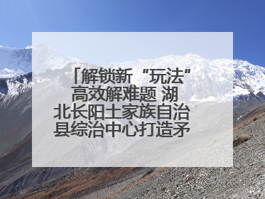 解锁新“玩法” 高效解难题 湖北长阳土家族自治县综治中心打造矛盾纠纷调处“终点站”